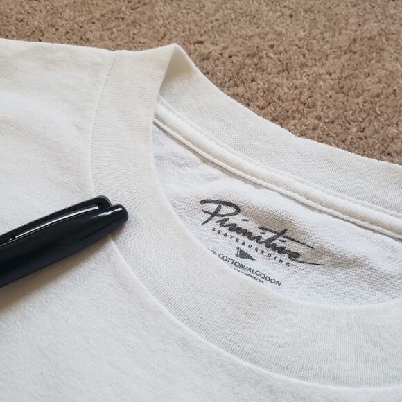 Primitive Crowned Puff Print Sz Medium Mens 2 Sided White T-Shirt Skateboarding - Picture 6 of 8